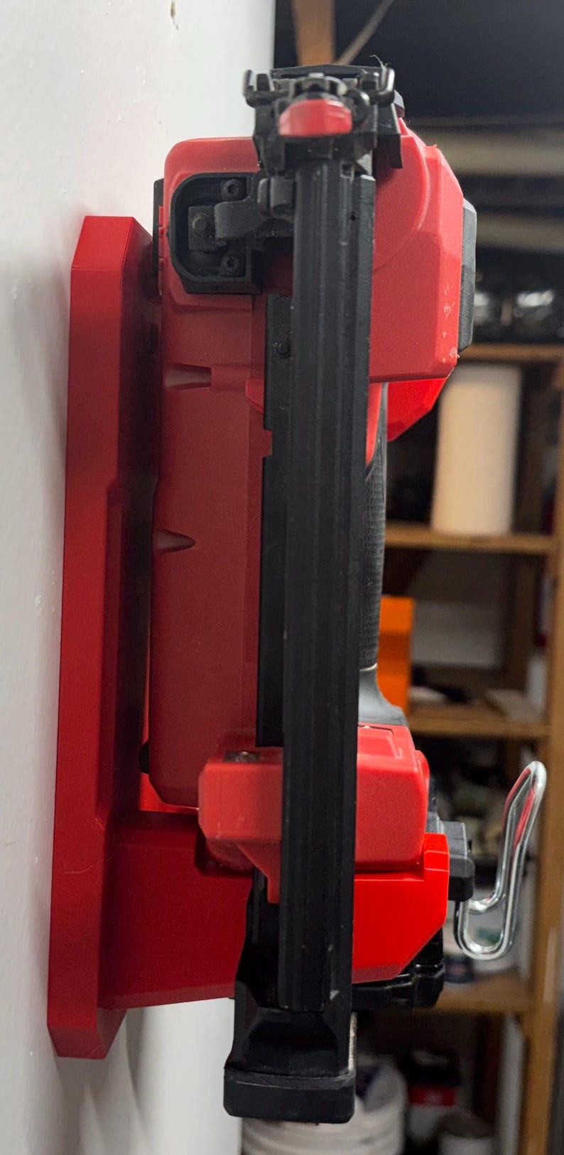 Soporte de montaje en pared compatible con clavadora de puntas Milwaukee M18 de calibre 18 (para #2746-20) imagen 6