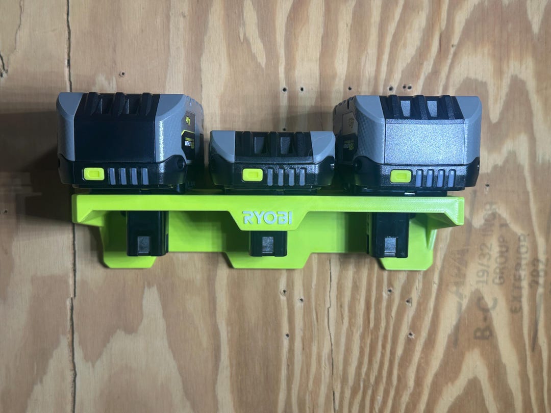 RYOBI One+ 18V 3-bay Battery Rack Wall Mount - Etsy
