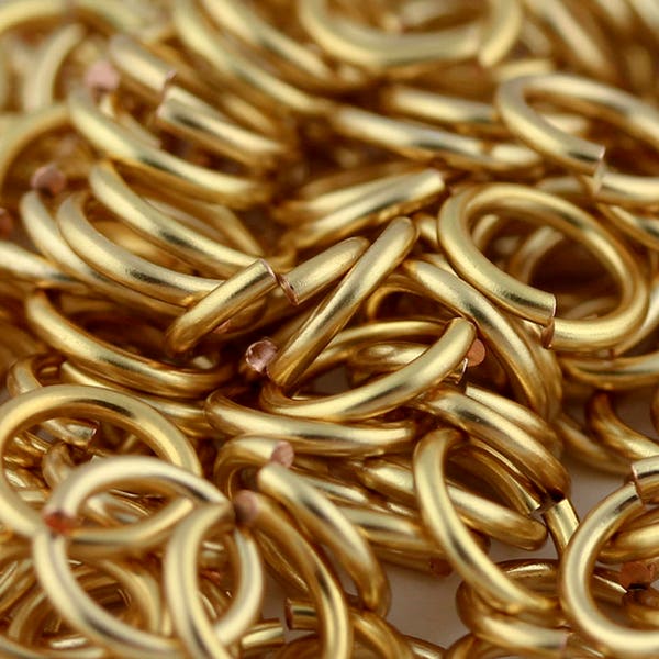 JUMP RINGS -  (AWG) Gold Non-Tarnish Enameled Copper Jumprings - 1 Ounce - Pick your size!