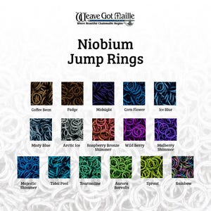 16AWG Niobium Jump Rings - 1 Ounce - Pick your color and Size!