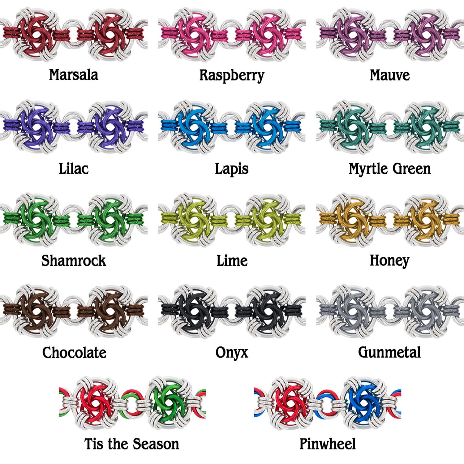 Weave Got Maille Lapis Swirls Chain Maille Bracelet Kit
