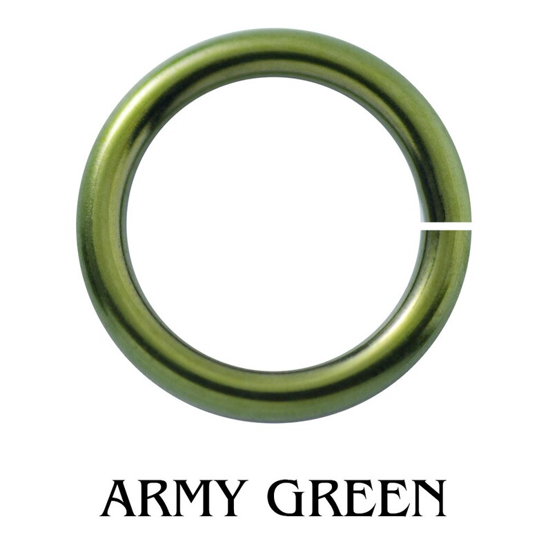 JUMP RINGS 20g AWG Army Green Enameled Copper Jumprings 1 Ounce Pick Your Size image 2