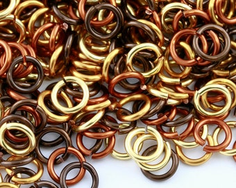 JUMP RINGS - 18-Gauge AWG Enameled Copper Jump Rings - Treasure Chest Mix - 1 Ounce - Pick Your Size!