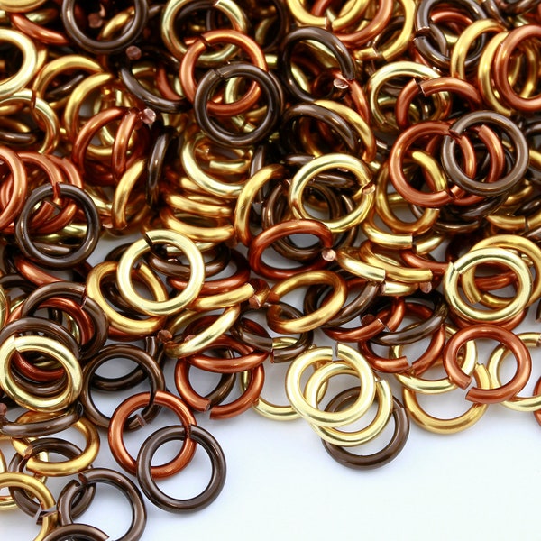 JUMP RINGS - 18-Gauge AWG Enameled Copper Jump Rings - Treasure Chest Mix - 1 Ounce - Pick Your Size!