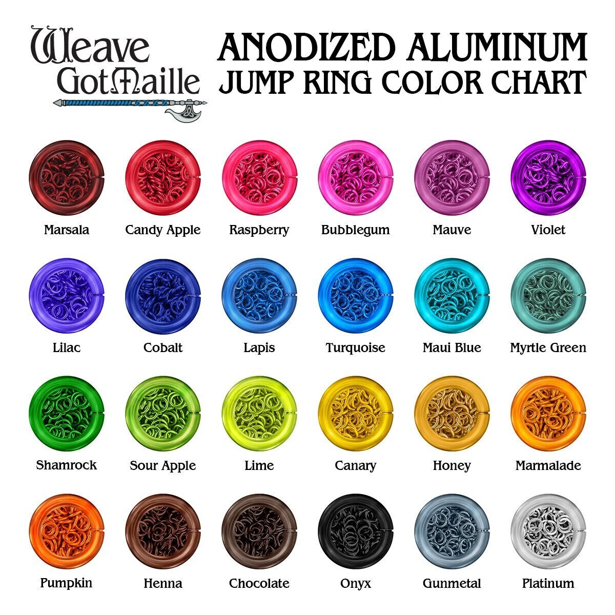 Anodized Aluminum Color Chart
