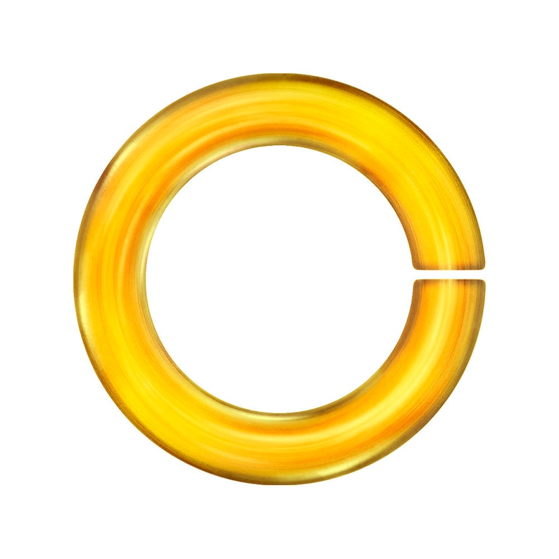 Yellow Anodized Aluminum Jump Rings - 250 Pieces, 1/4" 18g Saw Cut For Jewelry Making