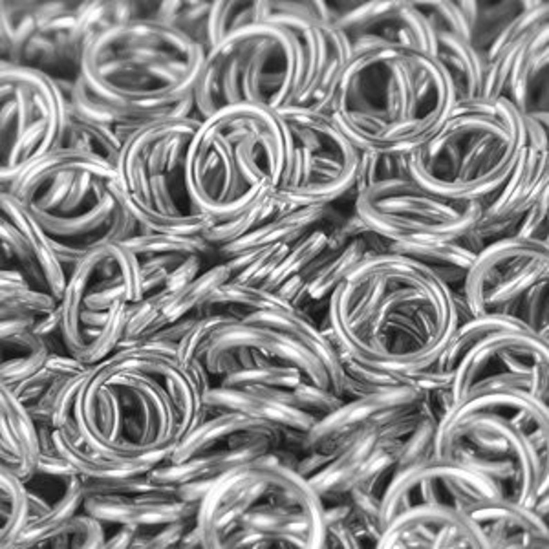 Bright Aluminum Jump Rings - 1 Ounce - Pick Your Size image 2