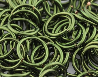 JUMP RINGS - 16-Gauge AWG Army Green Enameled Copper Jump Rings - 1 Ounce - Pick your size!