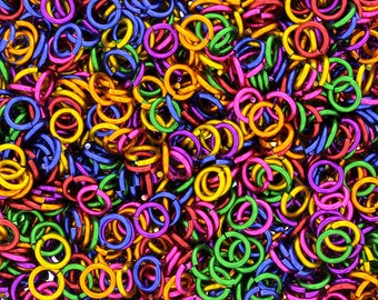 Jump Rings - 16-gauge (AWG) Prism Anodized Aluminum Jump Ring Mix - 1 Ounce - Pick Your Size!!