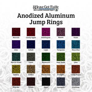 Anillos de salto de aluminio anodizado calibre 14 - 1 onza - ¡Elija su color y tamaño!