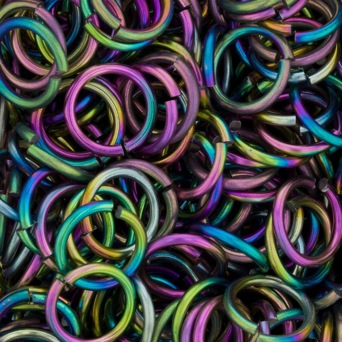 25 - 12 gauge Anodized Aluminum Handmade Jump Rings - You Pick the Color -  Super Dead Soft