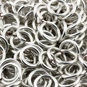 JUMP RINGS - 16-Gauge AWG Silver Non-Tarnish Enameled Copper Jumprings - 1 Ounce - Pick Your Size!