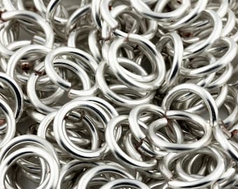ANILLOS DE SALTO - Anillos de salto de cobre esmaltado que no se deslustran en plata calibre 16 AWG - 1 onza - ¡Elija su tamaño!