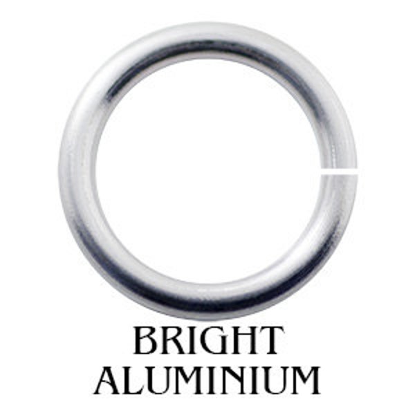 Bright Aluminum Jump Rings - 1 Ounce - Pick Your Size