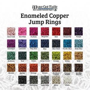 18 Gauge Enameled Copper Jump Rings - 1 Ounce - Pick your color and size!