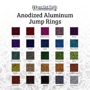 18-Gauge Anodized Aluminum Jump Rings - 1 Ounce- Pick Your Color and Size!