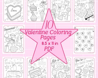 Valentine's Day Coloring Pages | Kids Printable Activity (PDF Download)