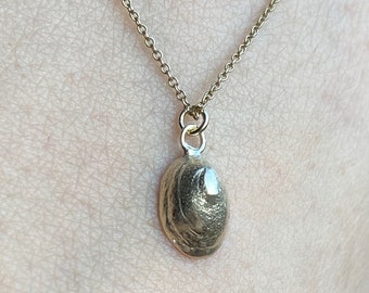 Solid Gold Limpet Shell Pendant