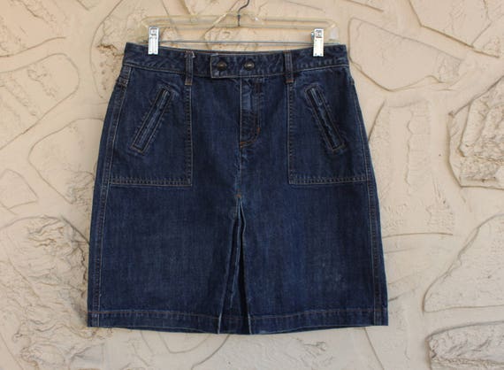 Vintage Gap Jeans Denim Skirt ~ Pockets and front… - image 1