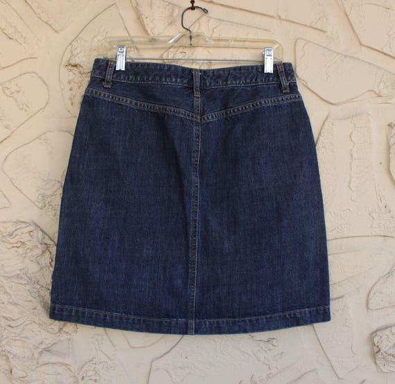 Vintage Gap Jeans Denim Skirt ~ Pockets and front… - image 5