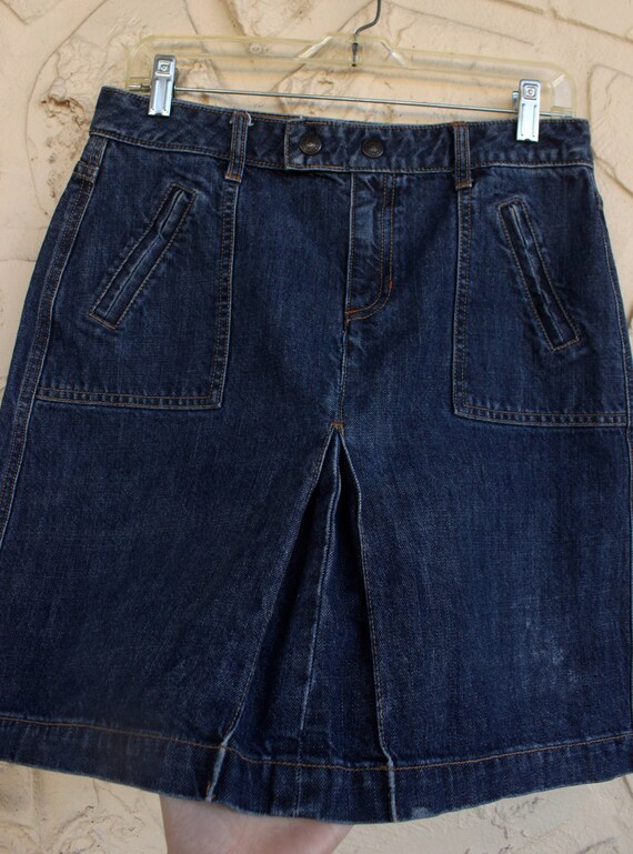 Vintage Gap Jeans Denim Skirt ~ Pockets and front… - image 4