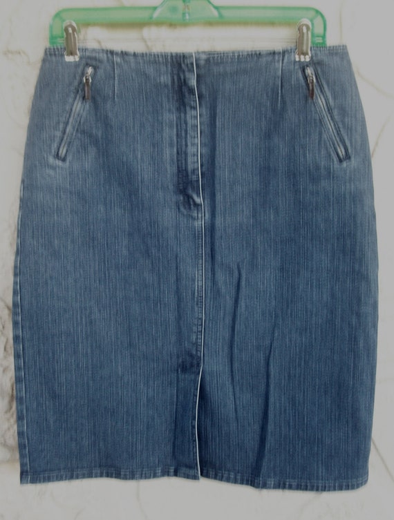 Vintage Talbots Jean Skirt - Small Medium - Vintag