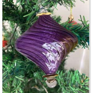 Handmade Glass Christmas Ornament: Custom Colors, Blown Glass