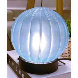Modern Accent Lighting - Elegant Handblown Glass Table Lamp - Ambient Night Light for Home Décor, Unique Gift, Table and Beside Lamp