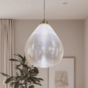 Handmade Glass Pendant Light, Kitchen Chandelier Lighting, Dining Room Pendant Light, , Modern Ceiling Lamp, Ceiling Light Fixture