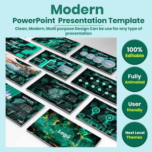 Modern PowerPoint Presentation Template, Marketing Animated Presentation,  minimal creative slide, Business Template, Editable PPT