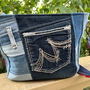 Boho denim tas met franje