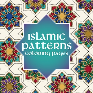 Islamic Geometric Pattern Coloring Pages Bundle | Mandala, Star, Lattice Designs (Digital Download)