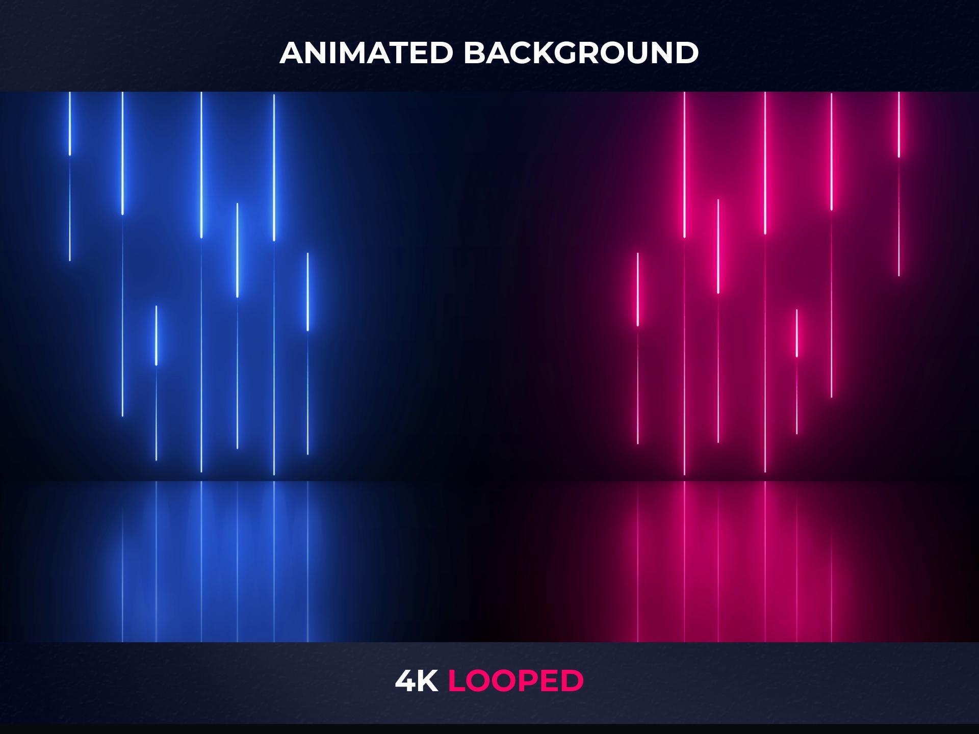Futuristic Neon Rain Animated Background | 10s Loop 4K 60fps | Digital ...