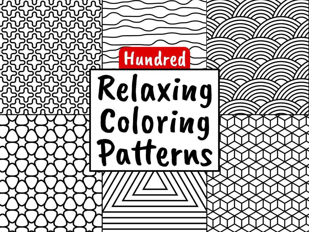 100 Relaxing Pattern Colouring Pages PDF | Printable Colouring Book ...