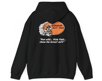 Slauson Surf Club JETT-hoodie voor inzamelingsactie | Vintage surfmotorontwerp