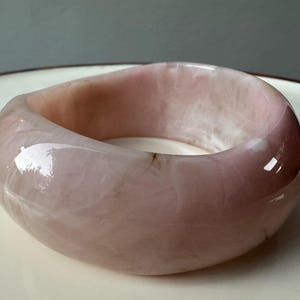 Dinosaur Handmade Chunky Resin Bangles in Barbie Pink, Light Pink, Clear Purple or Sand Beige image 7
