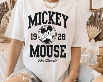 Vintage Disney Mickey Mouse 1928 Collegiate Classic Shirt, Magic Kingdom Holiday Unisex T-shirt Family Birthday Gift Adult Kid Toddler Tee