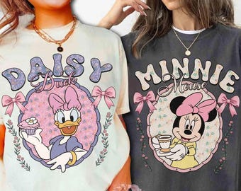 Disney With My Bestie T-shirt, BFF Girls Trip, Best Friends Disneyland Matching Tee, Minnie Mouse and Daisy Duck With Love Tea Cup Shirt