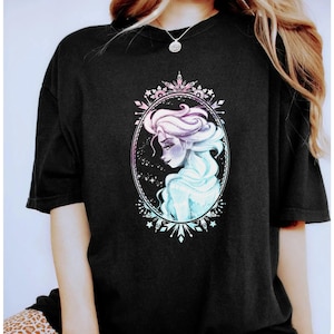 Retro Disney Frozen Elsa Side Glance Framed In Winter Shirt, Unisex T-shirt Family Birthday Gift Adult Kid Toddler Tee, Disneyland Vacation