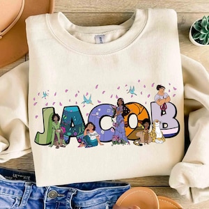 Custom Name Encanto T-shirt, Personalized Disney Mirabel Bruno Isabela Matching Tee, Kids Toddler Disneyland Vacation Holiday Family Gift