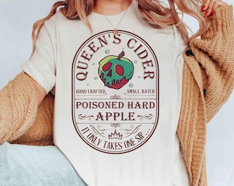 Camiseta unisex de Blancanieves y los siete enanitos de Disney, manzana envenenada de la reina, Magic Kingdom, regalo de cumpleaños familiar, para adultos y niños pequeños.