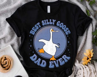 Divertida camiseta retro del Día del Padre "El mejor papá ganso tonto de todos los tiempos", camiseta unisex con meme de ganso para adultos, camiseta para la familia, "La paz nunca fue una opción"