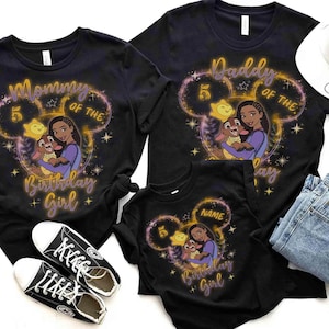 Kundenspezifisches Disney Wunsch Film-Geburtstagsfeier-T-Shirt, Disney Asha-Prinzessin Stern Valentino T-Shirt, personalisiertes Disney-Geburtstags-Jungen-Mädchen-T-Shirt