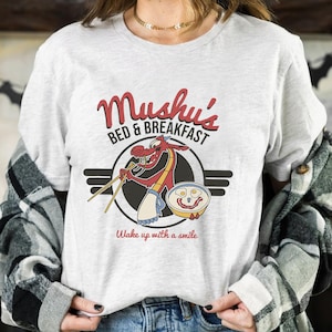 Disney Mulan Mushu&#39;s Bed and Breakfast Poster Shirt, Disneyland Vacation Gift Unisex T-shirt Birthday Gift Hoodie Sweatshirt Adult Kid Tee