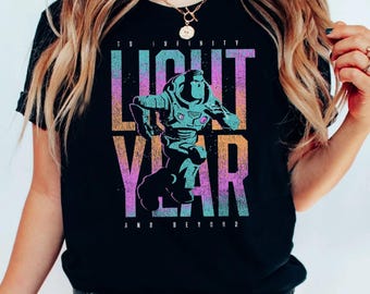 Vintage Disney Pixar Lightyear Buzz Lightyear To Infinity And Beyond Shirt, Unisex T-shirt Family Birthday Gift Adult Kid Toddler Tee Tee