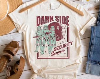 Koszulka w stylu vintage z motywem szturmowca z Mrocznej Strony Służby Bezpieczeństwa Star Wars, Galaxy's Edge, koszulka unisex, prezent urodzinowy dla rodziny, dla dorosłych i dzieci