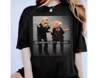 Disney Muppets Show Funny Statler & Waldorf Mondays Shirt, Magic Kingdom Holiday Unisex T-shirt Family Birthday Gift Adult Kid Toddler Tee