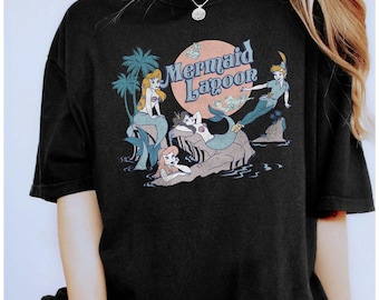 Vintage Retro Disney Peter Pan Mermaid Lagoon Group Shot Shirt, Magic Kingdom Tee, Unisex T-shirt Family Birthday Gift Adult Kid Toddler Tee