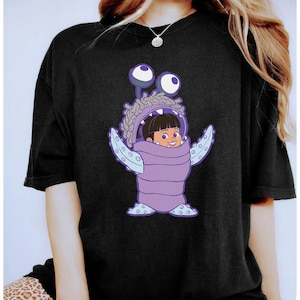 Lindos monstruos de Disney y Pixar, viaje de vacaciones a Disneyland, camiseta unisex, regalo de cumpleaños familiar, camiseta para adultos y niños pequeños, Inc. Camiseta rosa Boo