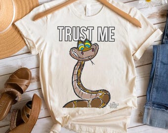 Disney The Jungle Book Kaa Trust Me Snake Poster Retro Shirt, Magic Kingdom WDW Unisex T-shirt Family Birthday Gift Adult Kid Toddler Tee